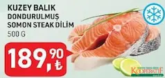 KUZEY BALIK DONDURULMUŞ SOMON STEAK DİLİM 500 G KUZEY BALIK DONDURULMUŞ SOMON STEAK DİLİM 500 G